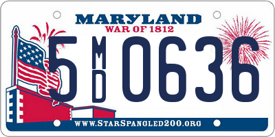 MD license plate 5MD0636
