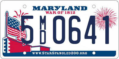 MD license plate 5MD0641