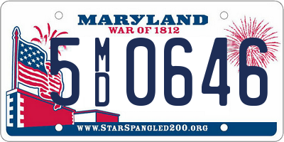 MD license plate 5MD0646