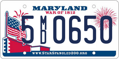 MD license plate 5MD0650