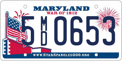 MD license plate 5MD0653