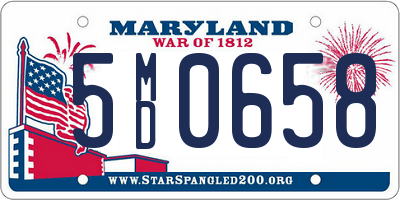 MD license plate 5MD0658