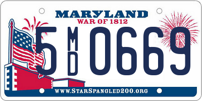 MD license plate 5MD0669