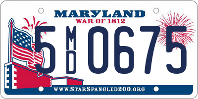 MD license plate 5MD0675