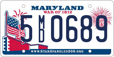 MD license plate 5MD0689