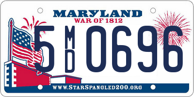 MD license plate 5MD0696