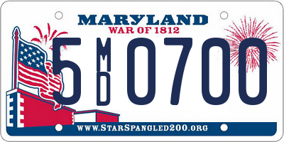 MD license plate 5MD0700