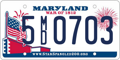 MD license plate 5MD0703