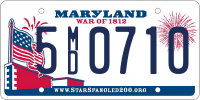 MD license plate 5MD0710