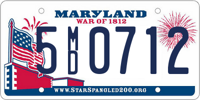 MD license plate 5MD0712