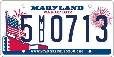 MD license plate 5MD0713