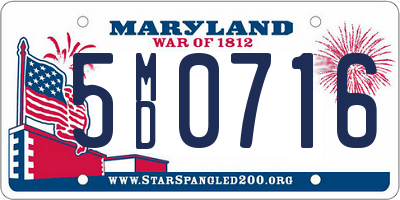 MD license plate 5MD0716