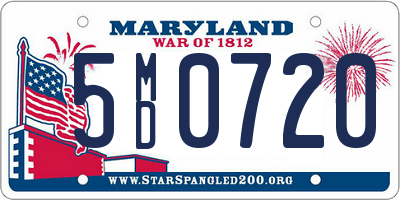 MD license plate 5MD0720