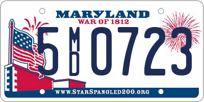 MD license plate 5MD0723