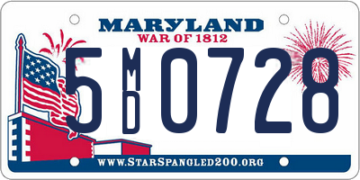 MD license plate 5MD0728