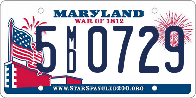 MD license plate 5MD0729