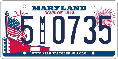 MD license plate 5MD0735