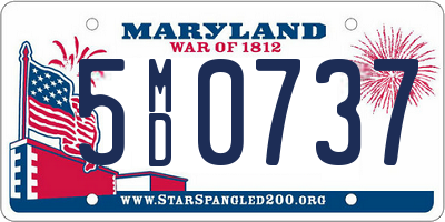 MD license plate 5MD0737