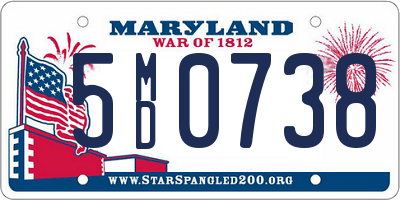 MD license plate 5MD0738