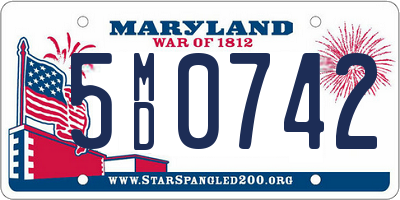 MD license plate 5MD0742