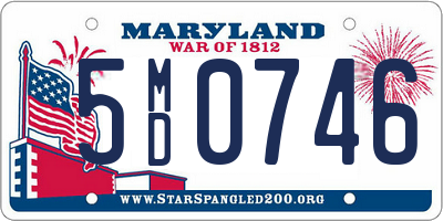 MD license plate 5MD0746