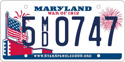 MD license plate 5MD0747