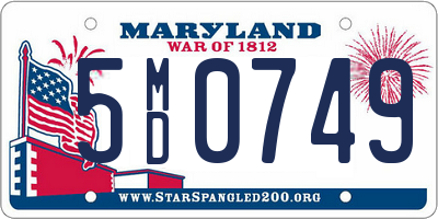 MD license plate 5MD0749