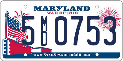 MD license plate 5MD0753