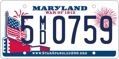 MD license plate 5MD0759