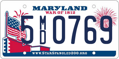 MD license plate 5MD0769