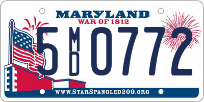 MD license plate 5MD0772