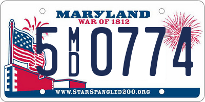 MD license plate 5MD0774