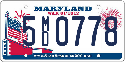 MD license plate 5MD0778