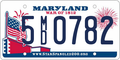 MD license plate 5MD0782