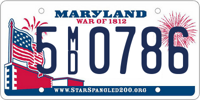 MD license plate 5MD0786