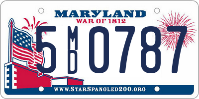 MD license plate 5MD0787