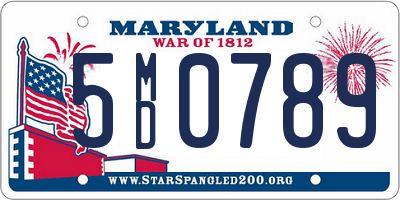 MD license plate 5MD0789