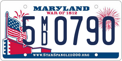 MD license plate 5MD0790