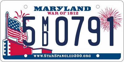 MD license plate 5MD0791