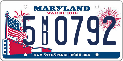 MD license plate 5MD0792