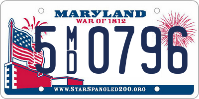 MD license plate 5MD0796