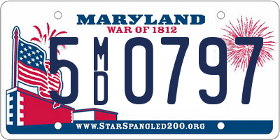 MD license plate 5MD0797