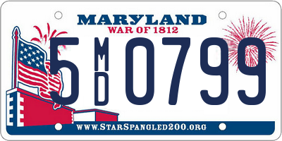 MD license plate 5MD0799