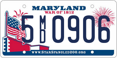 MD license plate 5MD0906