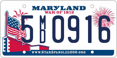 MD license plate 5MD0916