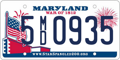 MD license plate 5MD0935