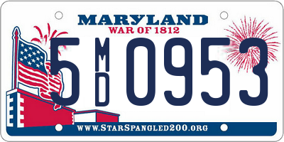 MD license plate 5MD0953