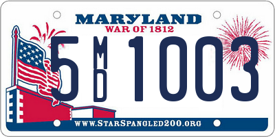 MD license plate 5MD1003