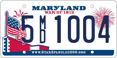 MD license plate 5MD1004