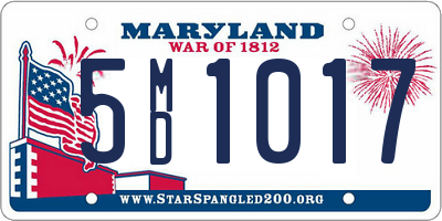 MD license plate 5MD1017
